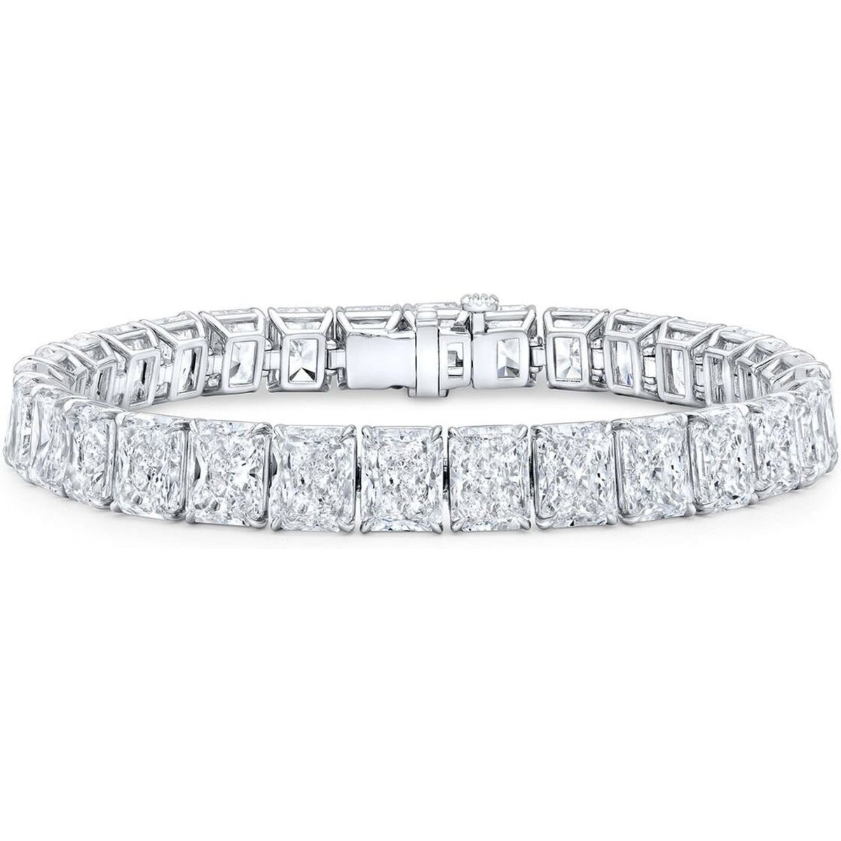 Ninacci Platinum Radiance Tennis Bracelet featuring 45.30 carats of diamonds