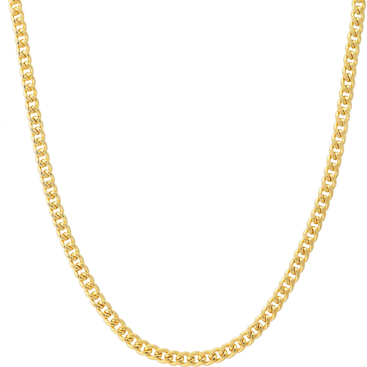 Olas d'Oro 20 inch Necklace - 14K Yellow Gold 5.35mm Light Miami Cuban Chain