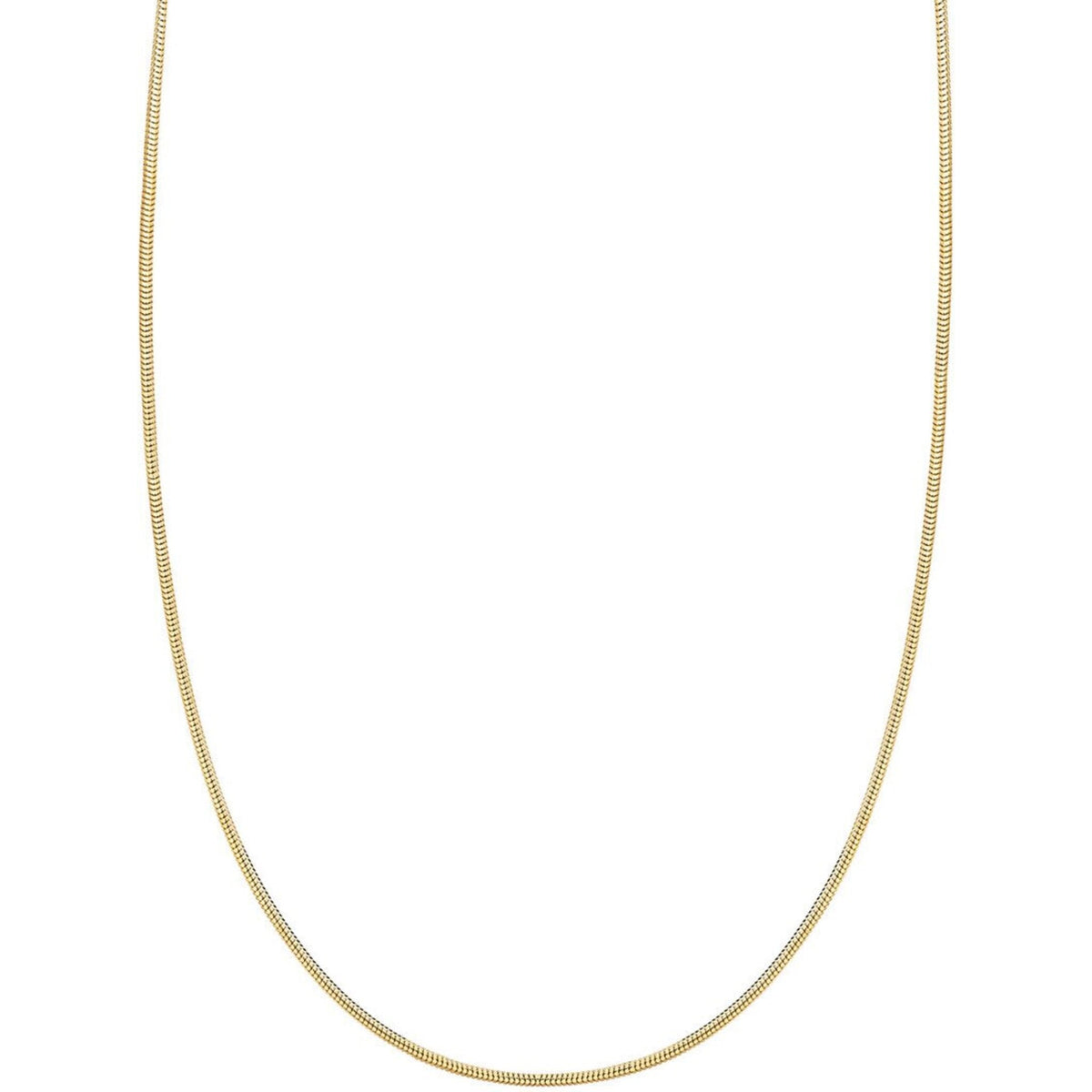 Olas d&apos;Oro 24 inch 10K yellow gold snake chain necklace with lobster lock clasp