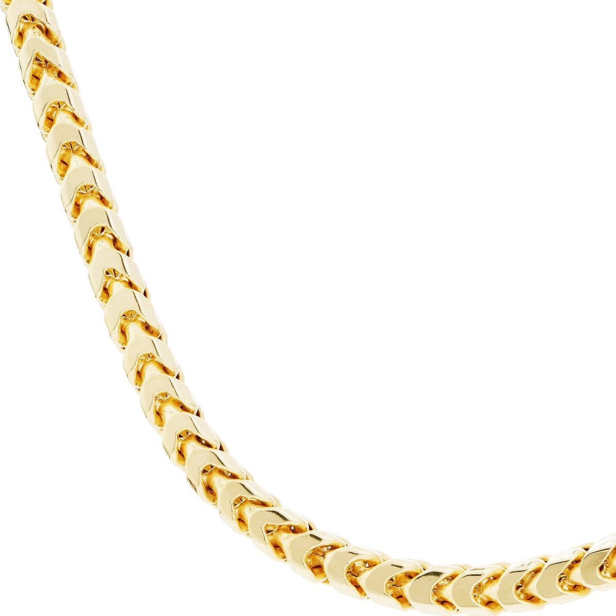 Light Franco Chain Necklace in 14K Yellow Gold