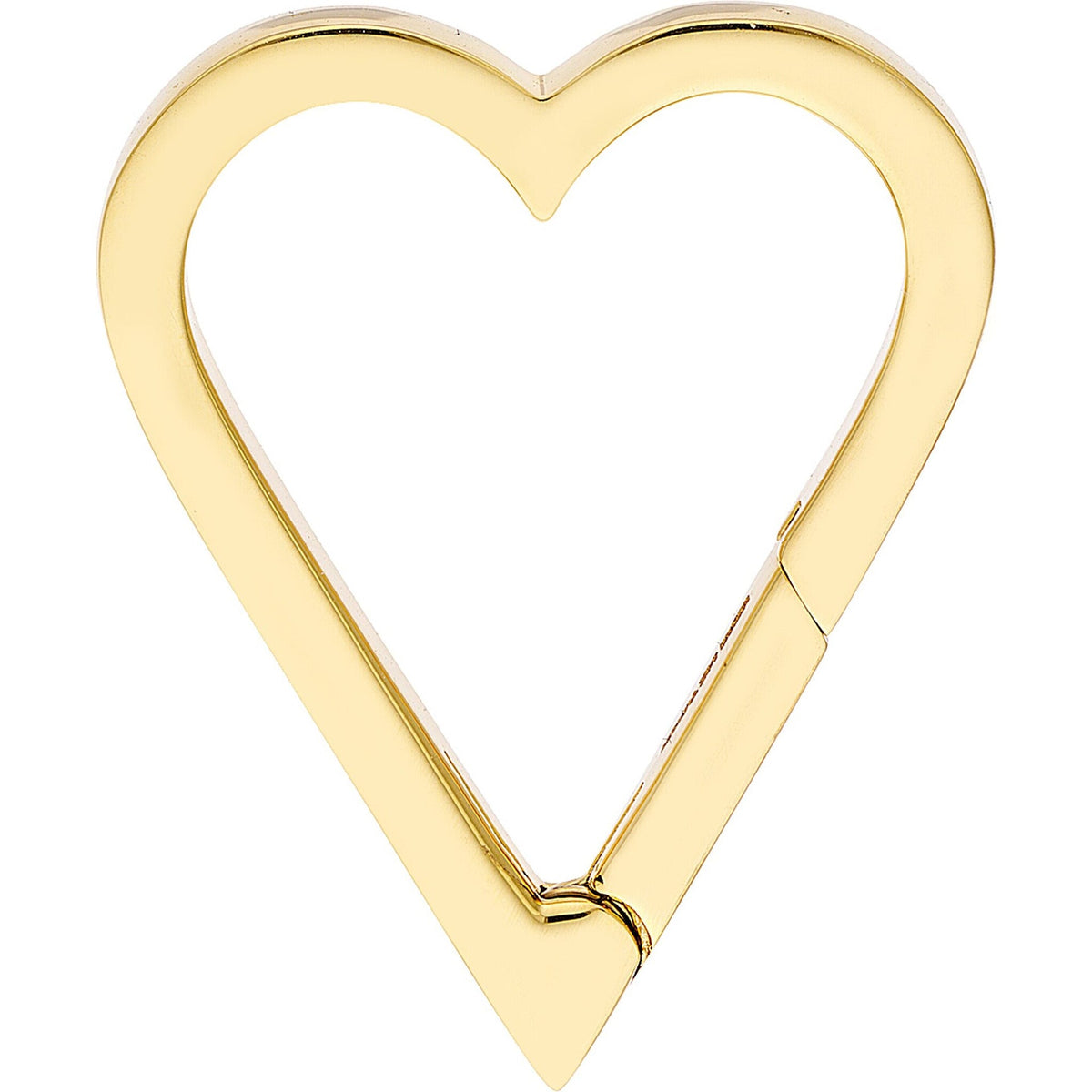 Elegant 14k Yellow Gold Open Heart Necklace