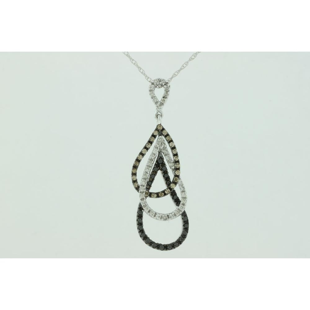Opulent 14K White Gold 0.30 Carat Fancy Diamond Pendant - Elegant and Sparkling Jewelry