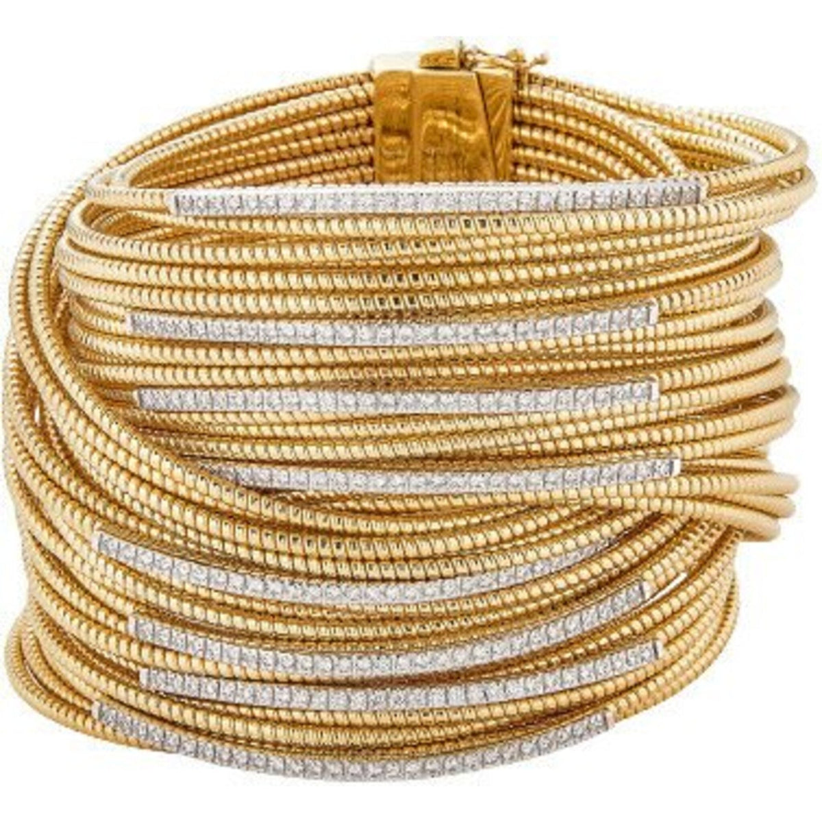 Elegant oro coil bracelet in yellow gold