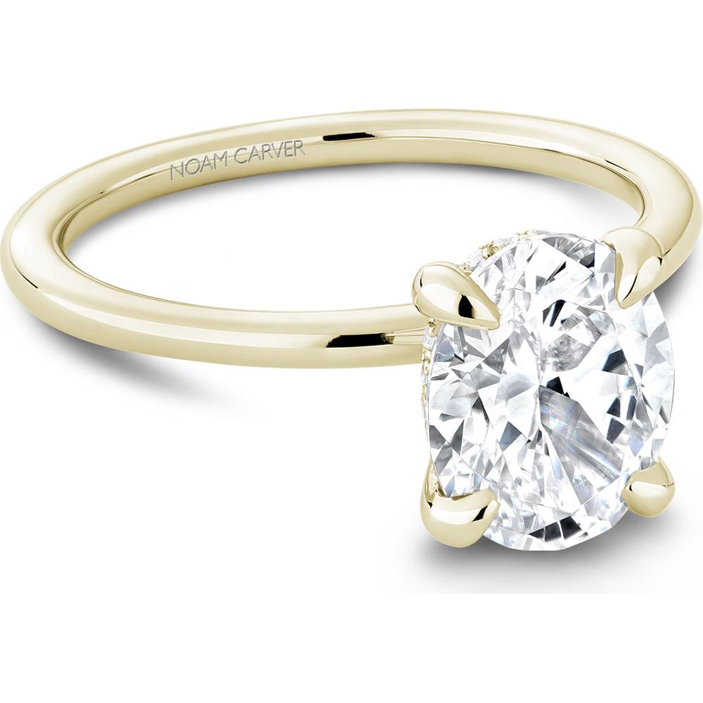 Oval-Cut Lab Diamond Engagement Ring in Yellow Gold