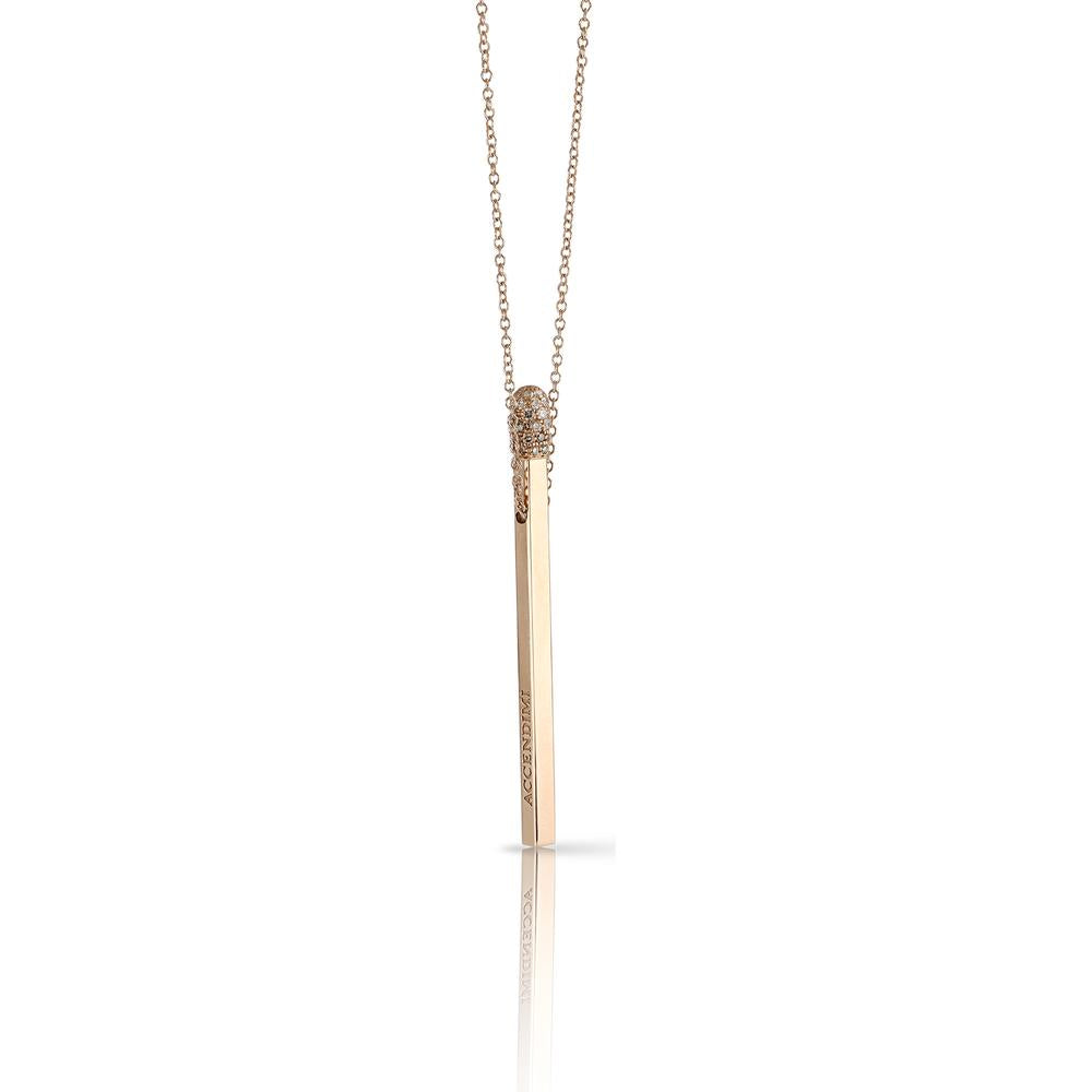 Pasquale Bruni Accendimi Necklace in 18K Rose Gold With White and Champagne Diamonds