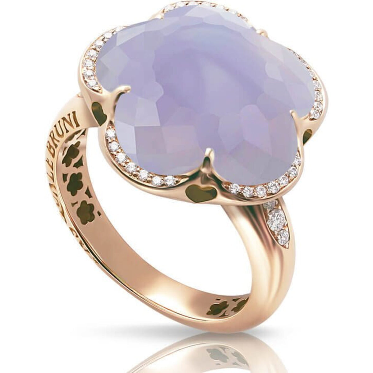 Pasquale Bruni Bon Ton Ring with Blue Chalcedony and Diamonds