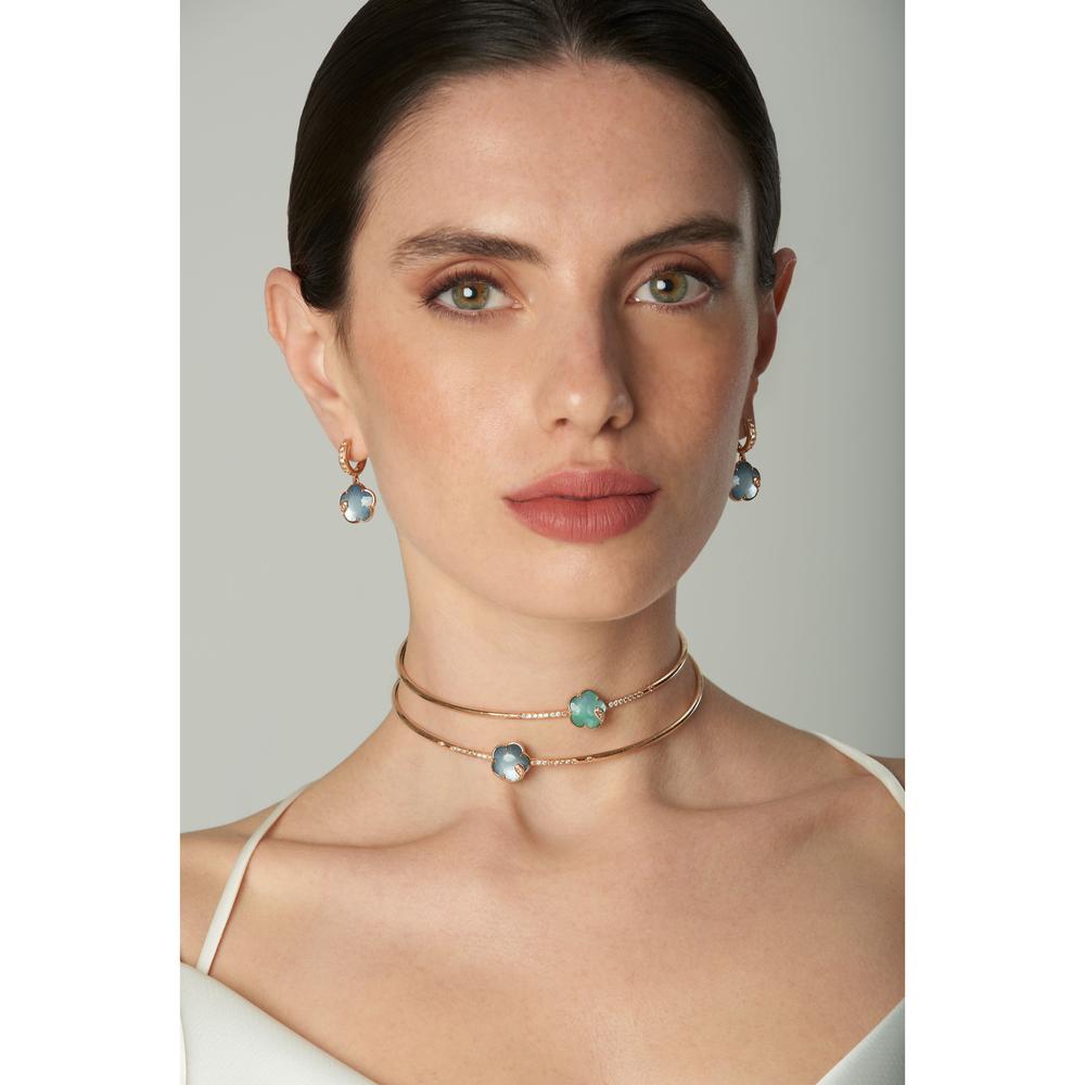 Pasquale Bruni Petit Joli Lunaire Choker in 18k Rose Gold with Lunar Garden Gem