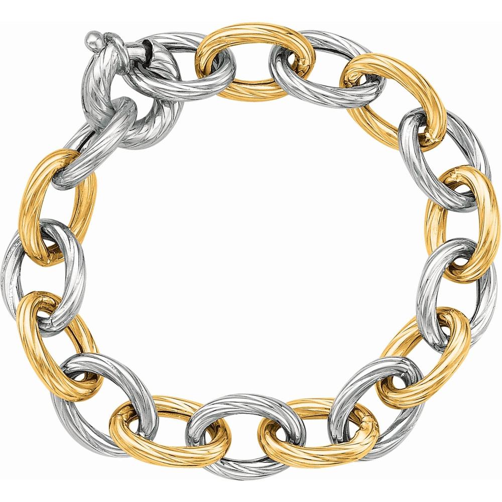 Phillip Gavriel Silver & 18K Gold Italian Cable Link Bracelet in Two-Tone
