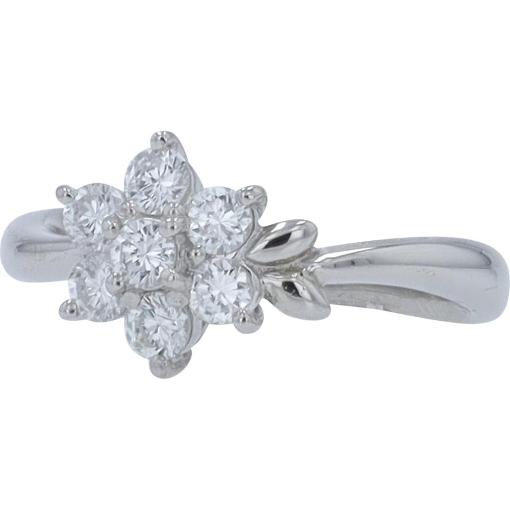 Platinum 0.50 Total Carat Weight Diamond Flower Ring