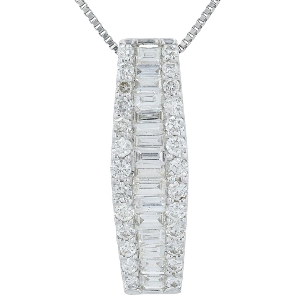 Platinum Pendant with 1.00 Carat Total Diamond Weight