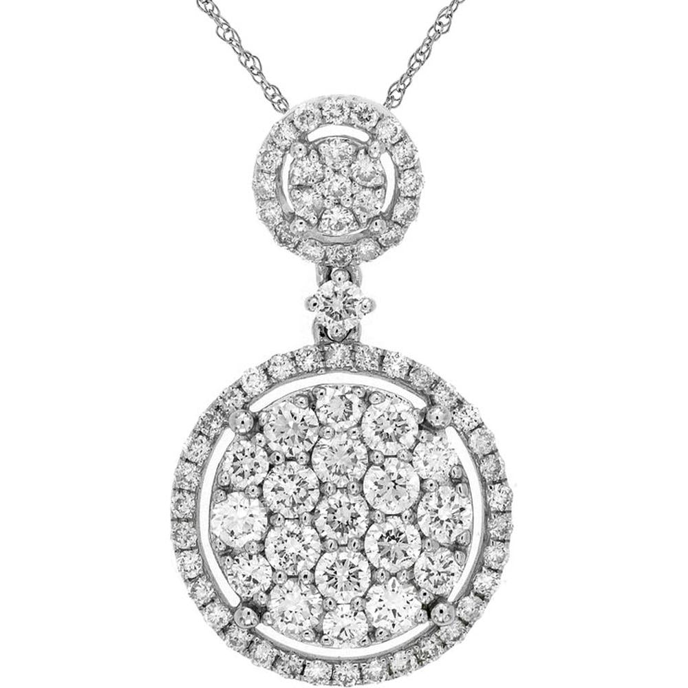 14K White Gold Diamond Pendant by Royal