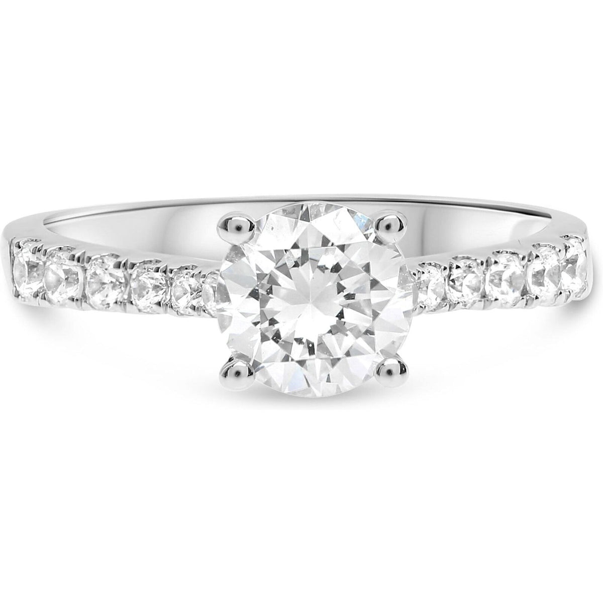 Roman & Jules 14K White Gold Four-Prong Engagement Ring