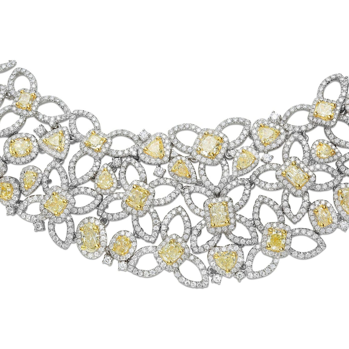 Elegant diamond celestial bib necklace by Roman Jules