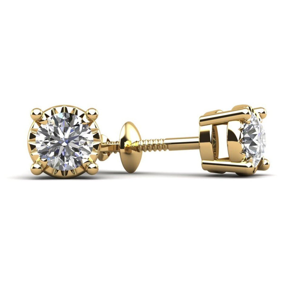 Lab-Grown Diamond Crown Stud Earrings