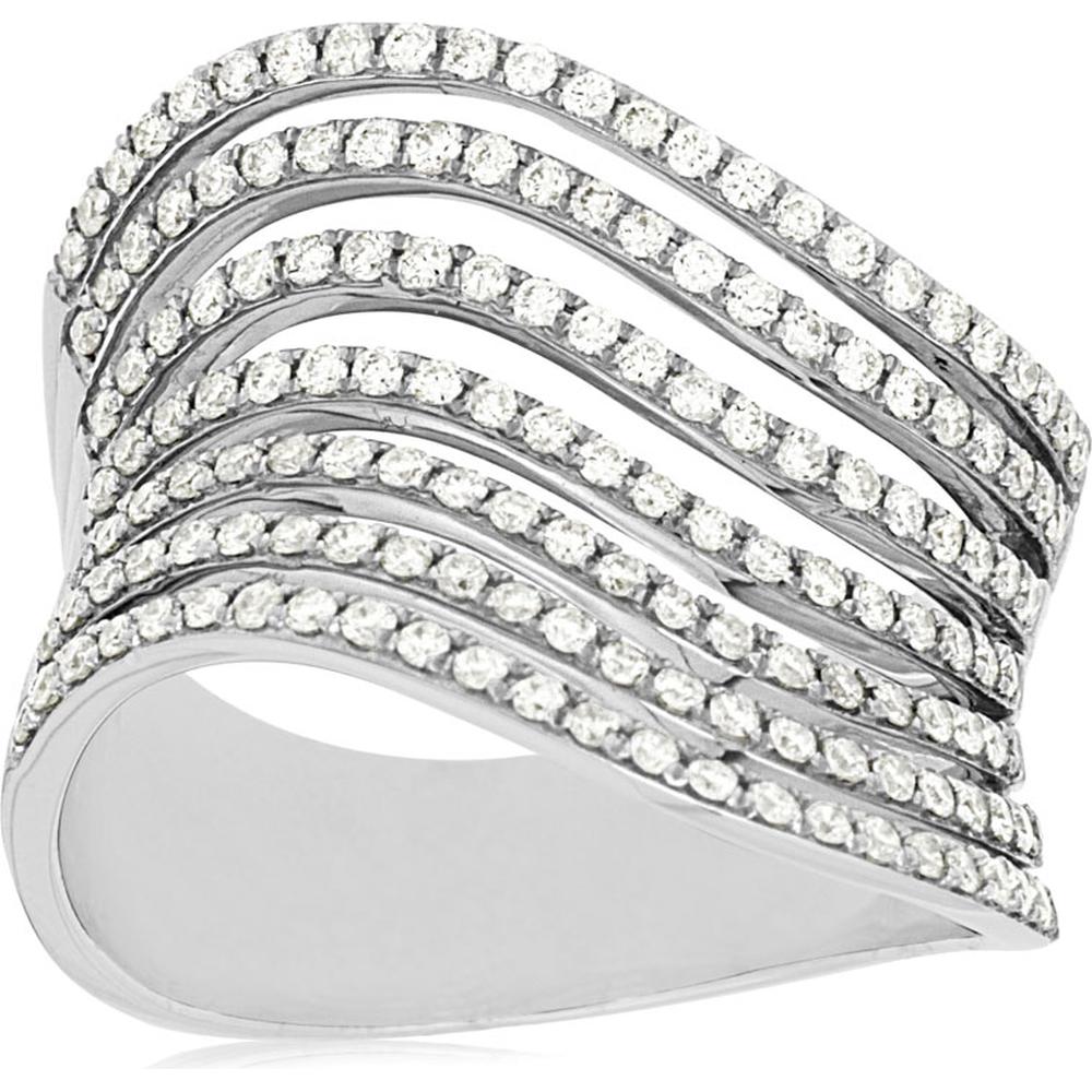 Royal 14K White Gold 0.81 Carat Diamond Engagement Ring sparkling on a velvet background