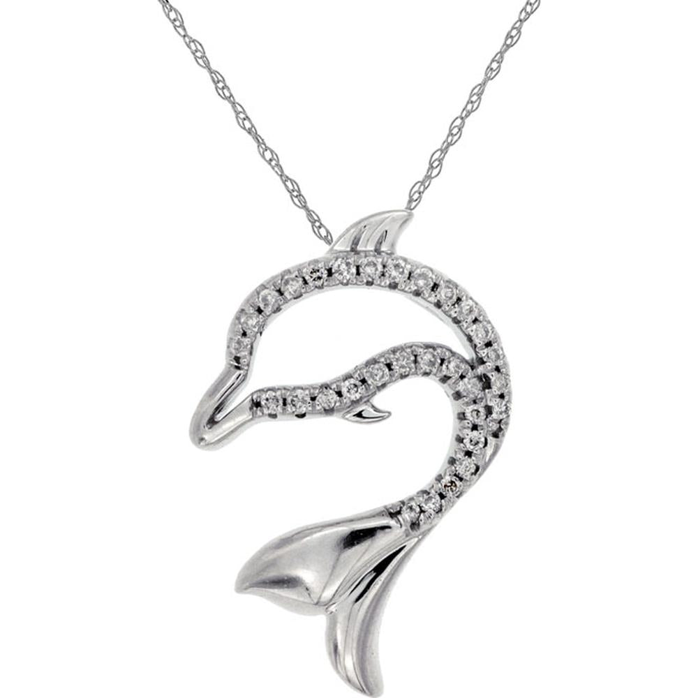 Dolphin Diamond Pendant