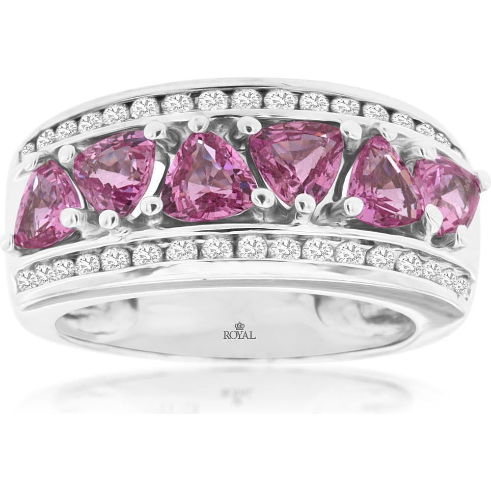 Elegant Pink Sapphire and Diamond Ring