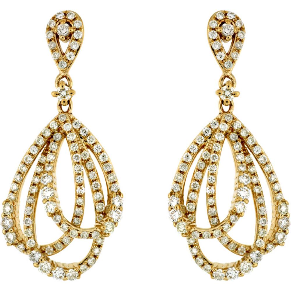 Royal 14K Yellow Gold 1.00 Carat Diamond Sparkle Earrings - Luxurious Stud Earrings for Women