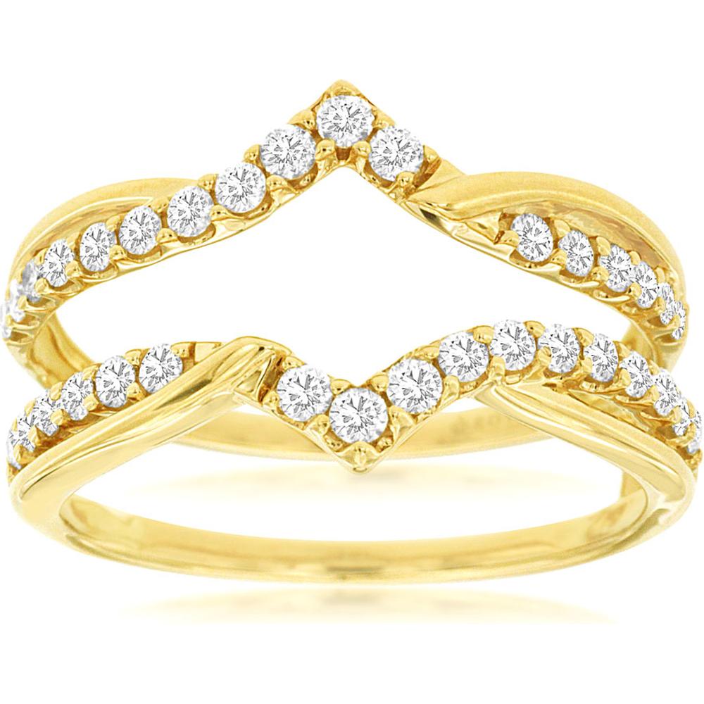 Royal 14K Yellow Gold Ladies Diamond Insert Ring - 0.50 Carat Total Diamond Weight