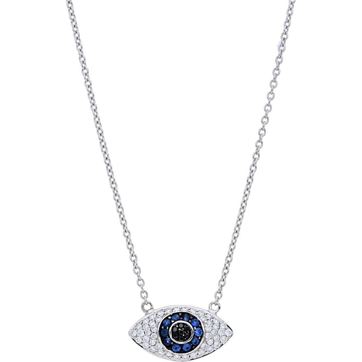 Sofer Jewelry Evil Eye Necklace in 14K White Gold