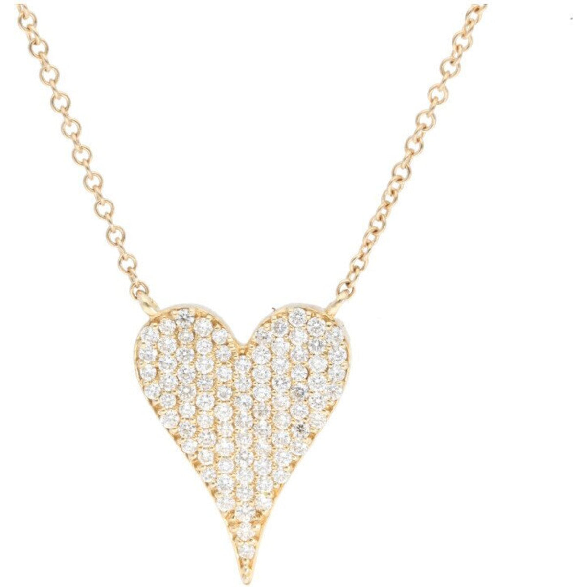 Sofer Jewelry 14K Yellow Gold Pave Heart Pendant with 0.44 Carats of Diamonds