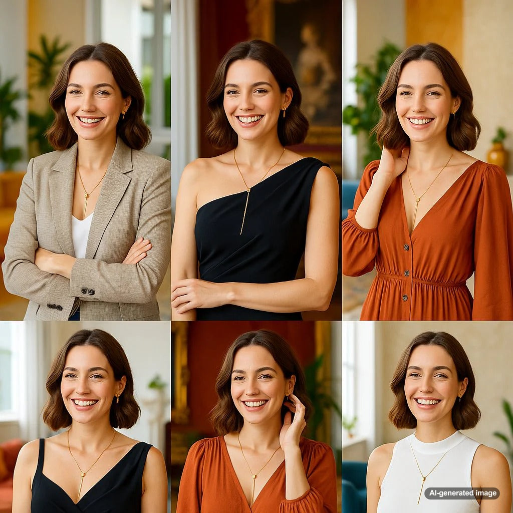 Styling a beautiful lariat necklace in multiple elegant ways from Robinson's Jewelers