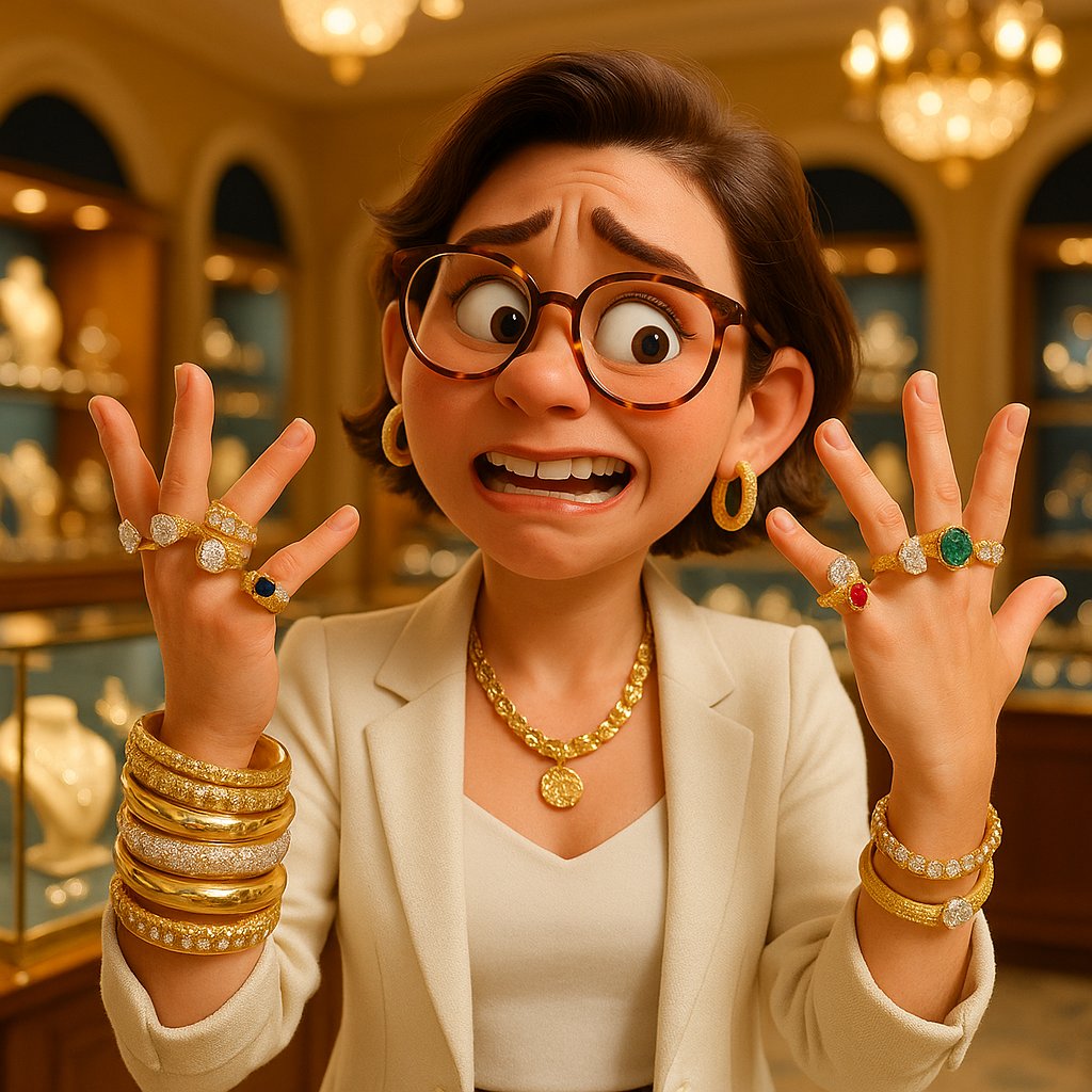 Styling tips for mixing white and yellow gold jewelry featuring layered necklaces and bracelets