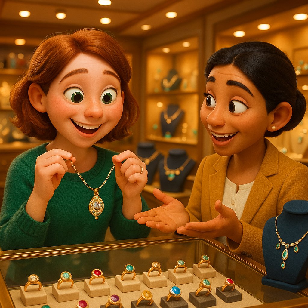 Artisan jeweler carefully setting ethically sourced gemstones in a workshop environment