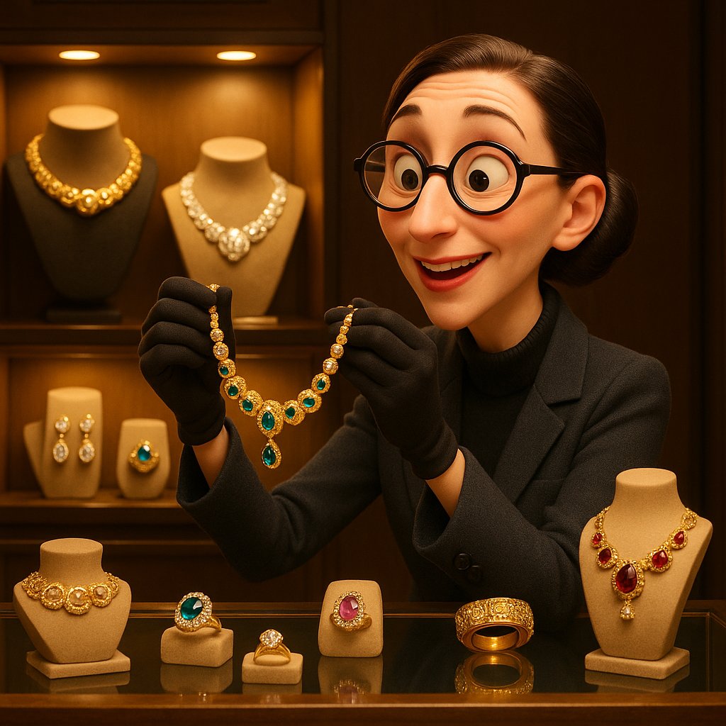 Suzanne Belperron vintage jewelry designs featuring bold geometric shapes and colorful gemstones