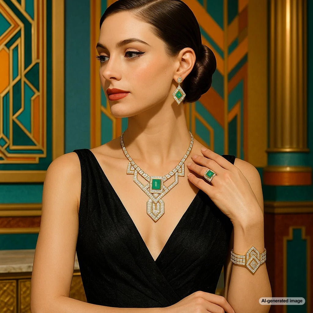 Stunning Art Deco diamond and onyx ring featuring geometric patterns and intricate milgrain detailing