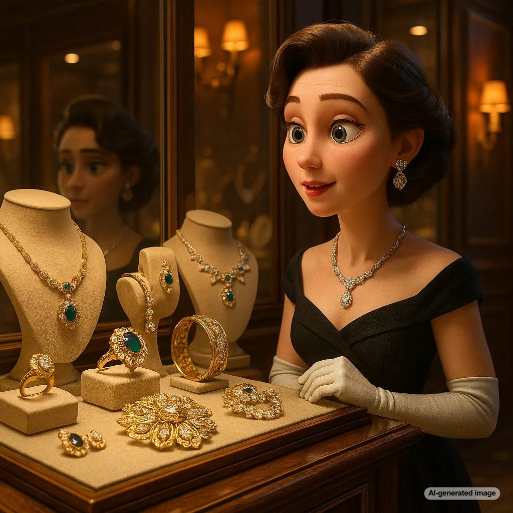 Estate and vintage jewelry collection featuring rings, necklaces, and bracelets from different eras