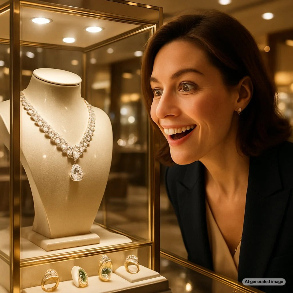 Artfully displayed jewelry collection featuring rings, necklaces, and bracelets on a velvet tray