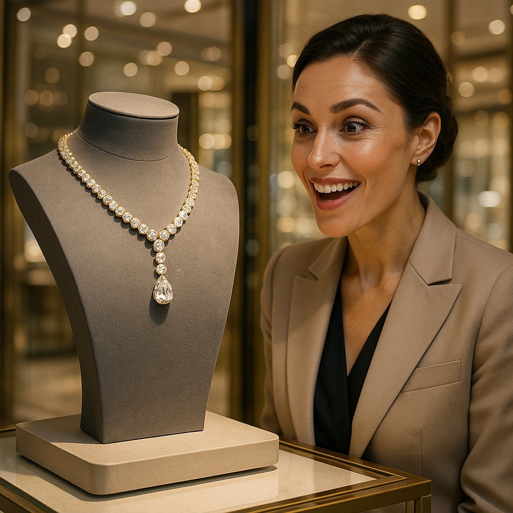 Before and after jewelry restyling showing a transformed vintage ring into a modern pendant at Robinson's Jewelers
