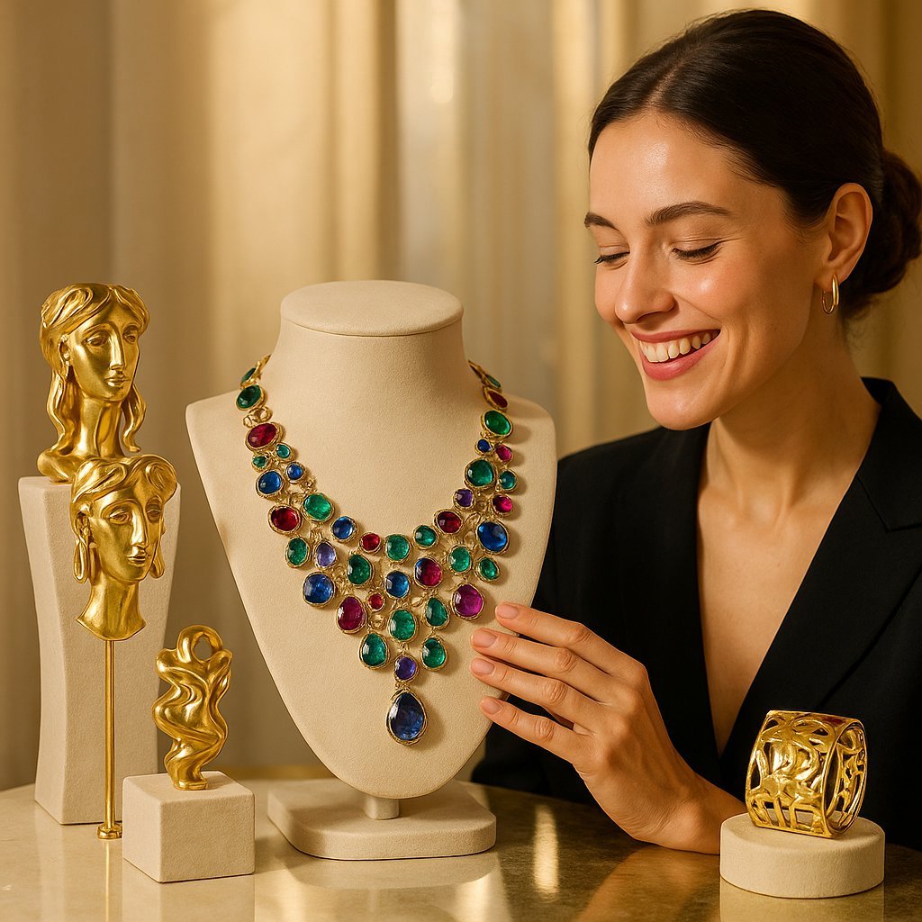 The Artists' Jewels Collection featuring unique jewelry designs inspired by famous painters and sculptors