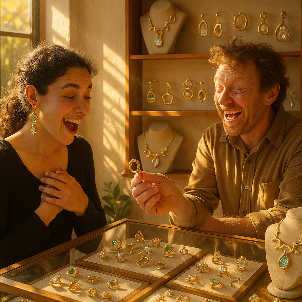 Close-up of a unique, textured gold ring with natural imperfections, showcasing the wabi-sabi aesthetic in fine jewelry.