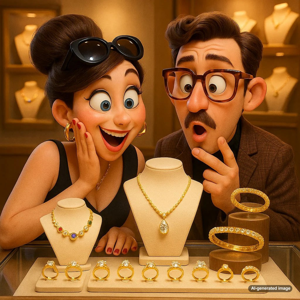 Engraved jewelry collection featuring rings, necklaces and bracelets with personalized messages