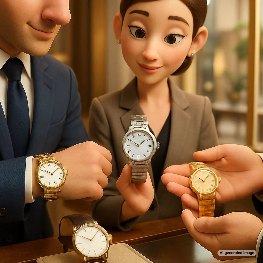Collection of luxury professional watches displayed at Robinson's Jewelers