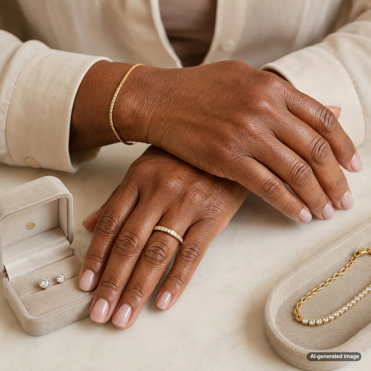 A selection of durable and stylish fine jewelry from Robinson's Jewelers, perfect for active lifestyles.