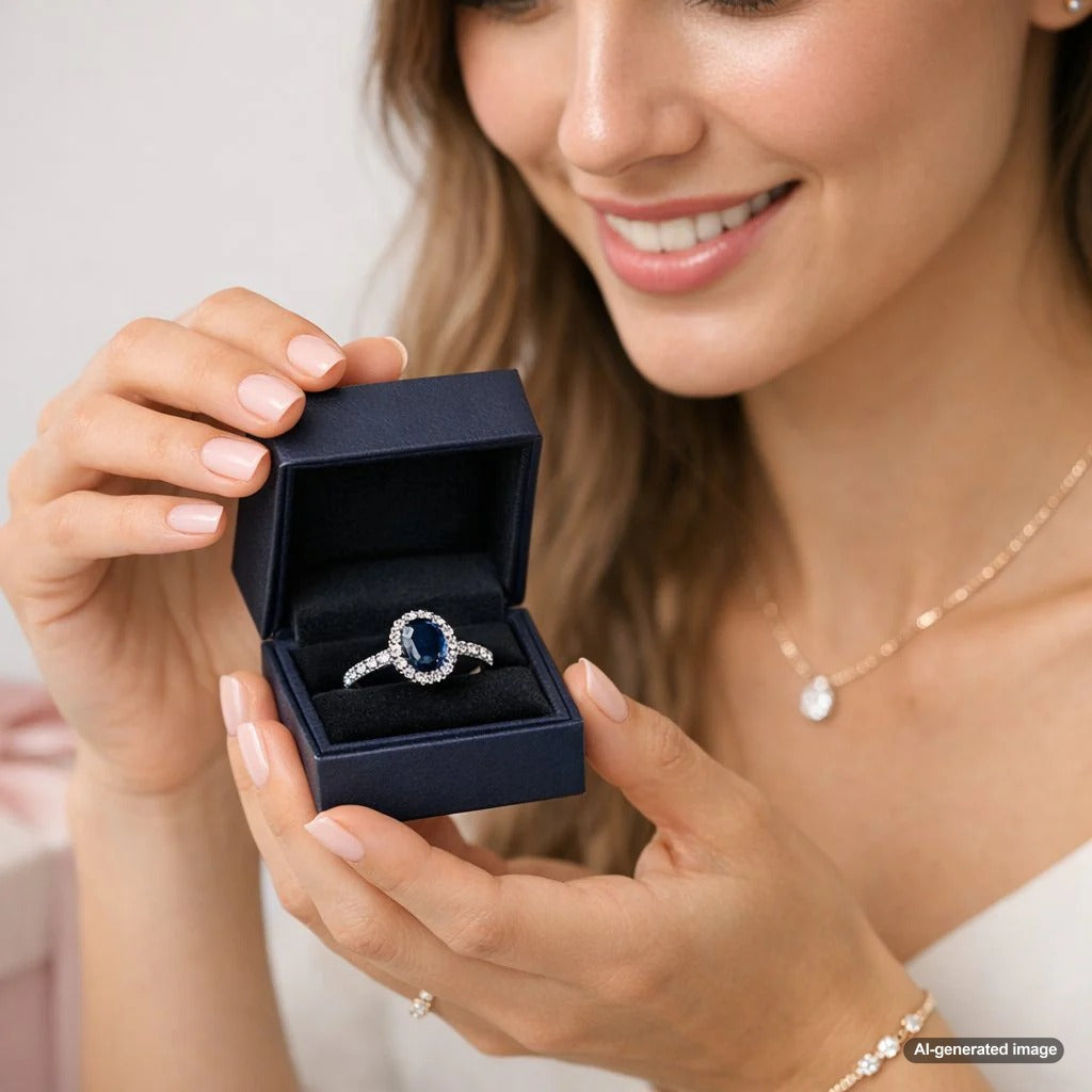 Jewelry Gifts for a Daughter's Milestone Birthday Collection displayed on a white background including rings, necklaces, and earrings