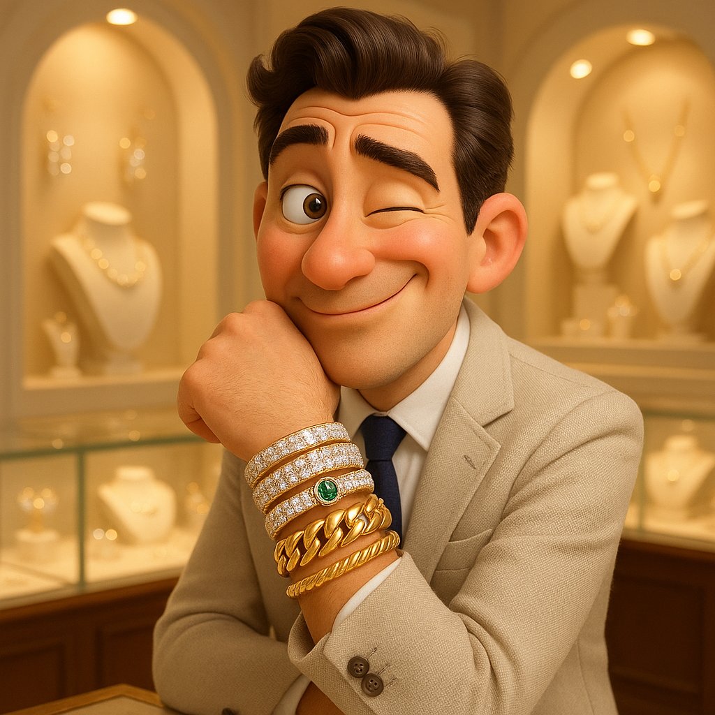 Stylish men's bracelets from Robinson's Jewelers featuring leather, metal, and beaded designs