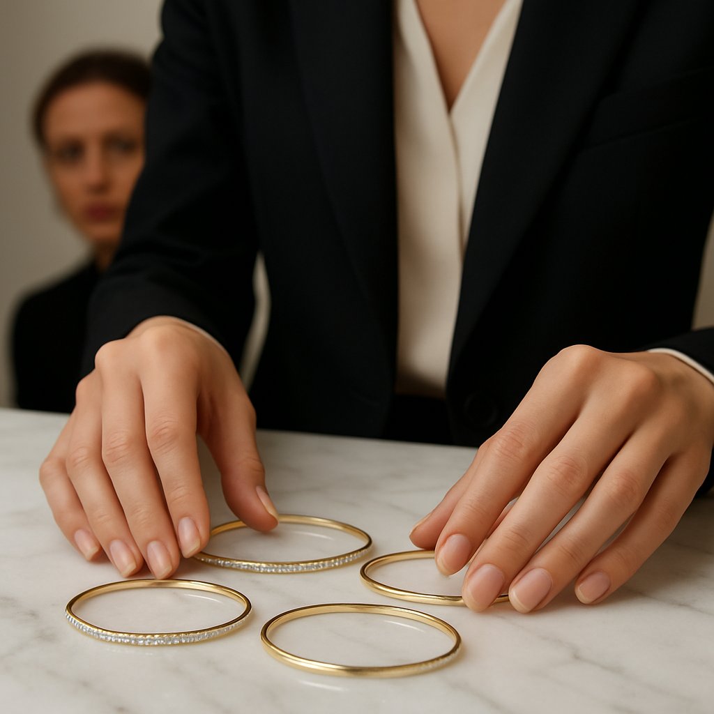 A curated selection of elegant minimalist bracelets for everyday wear, featuring delicate chains, tennis bracelets, and bangles.