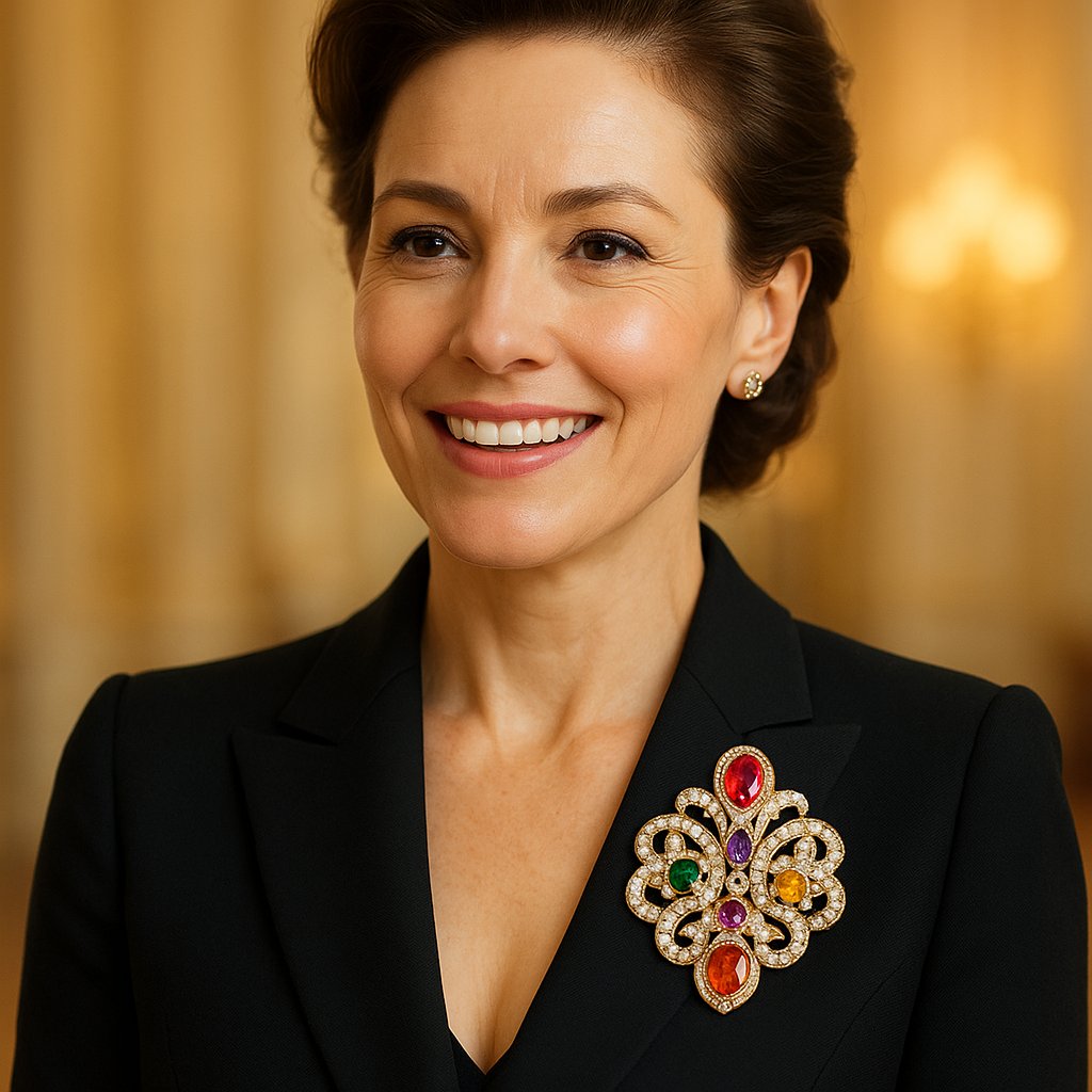 A modern and stylish brooch collection from Robinson's Jewelers, showcasing the reimagined boldness of this classic statement piece.