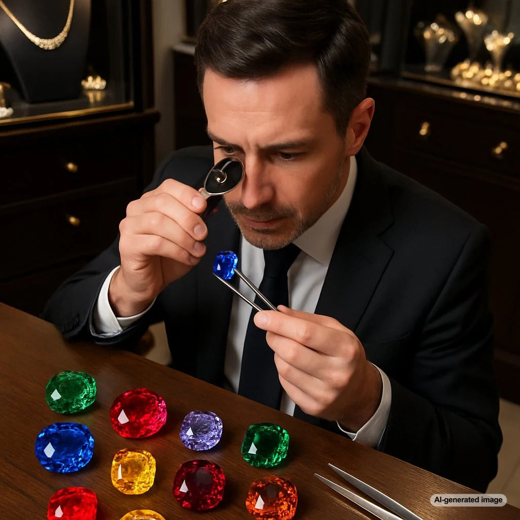 Vibrant assortment of colorful gemstones showing their unique chemical compositions