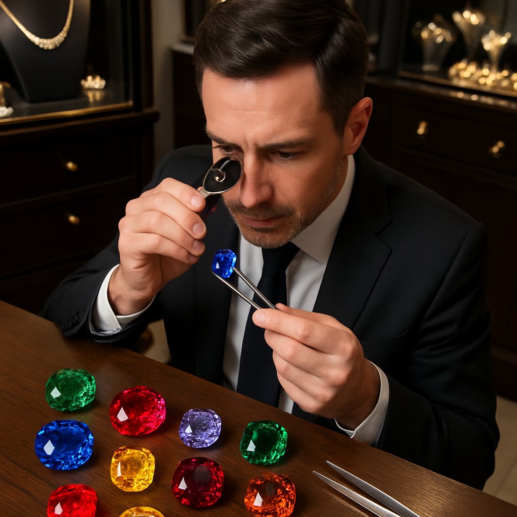 Vibrant assortment of colorful gemstones showing their unique chemical compositions