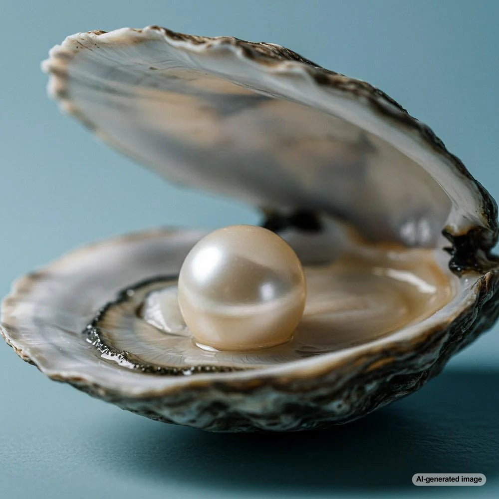 Natural and cultured pearls displayed elegantly, highlighting their unique features.