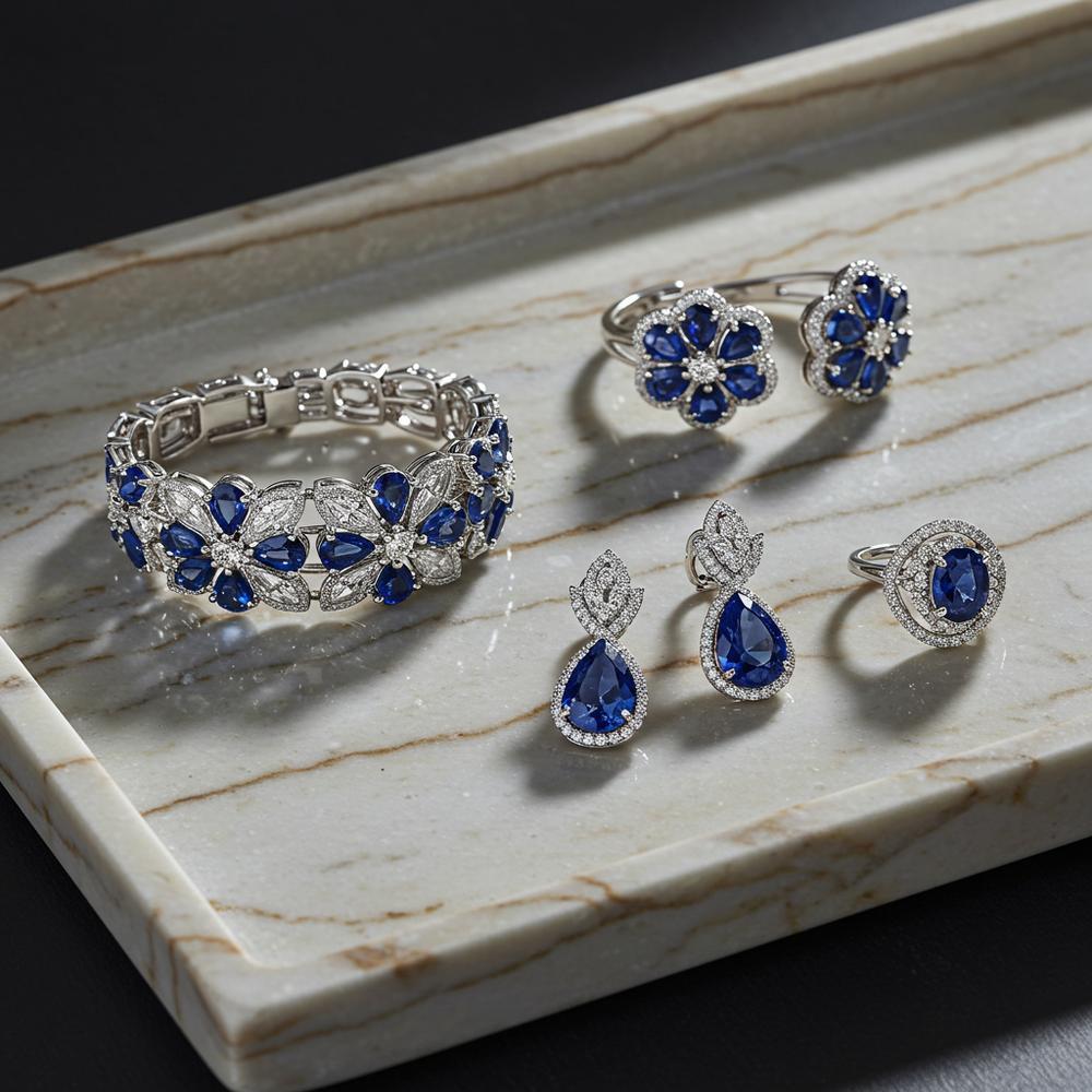 A stunning collection of sapphires in various colors, showcasing their beauty and diversity.