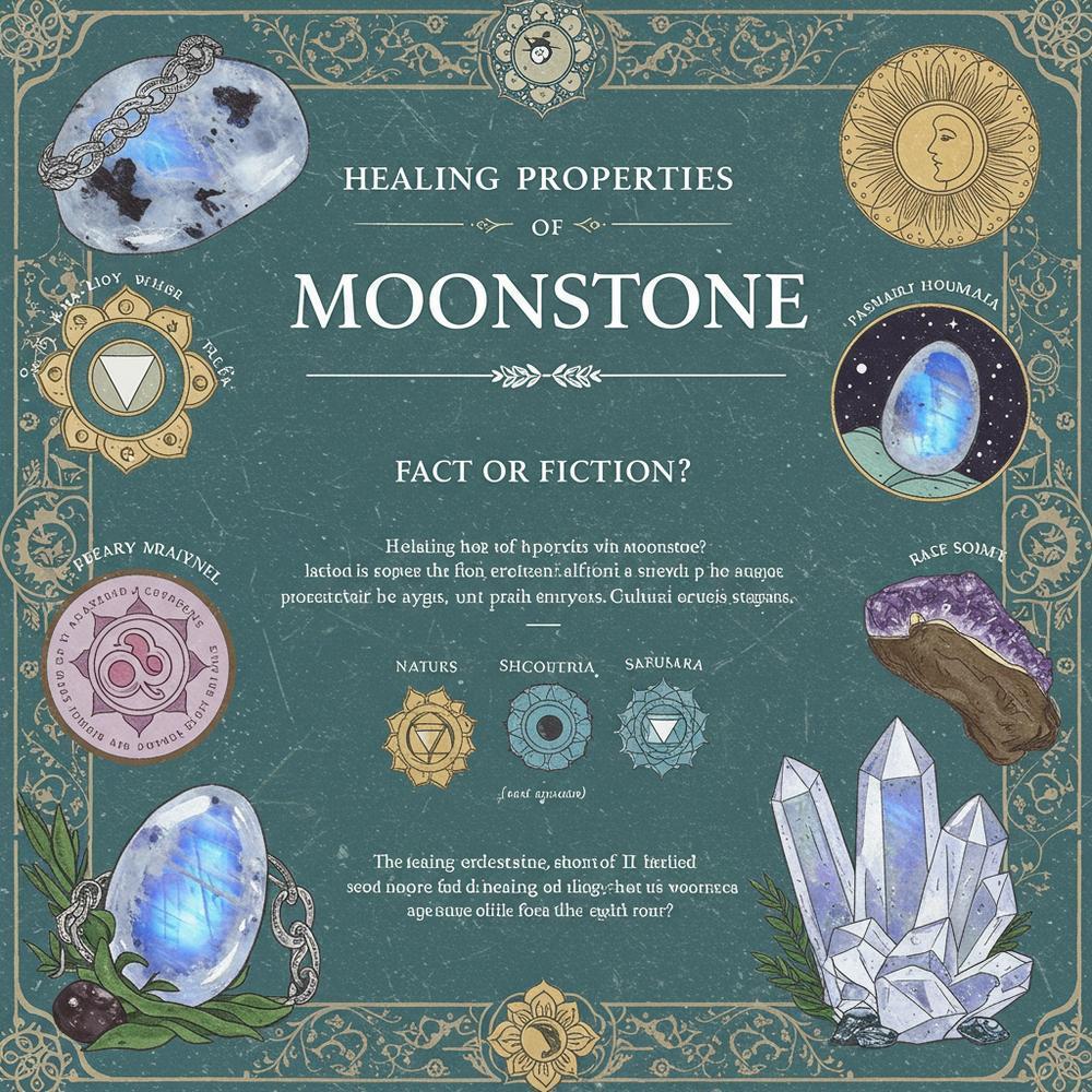 A radiant moonstone gemstone reflecting a celestial glow.