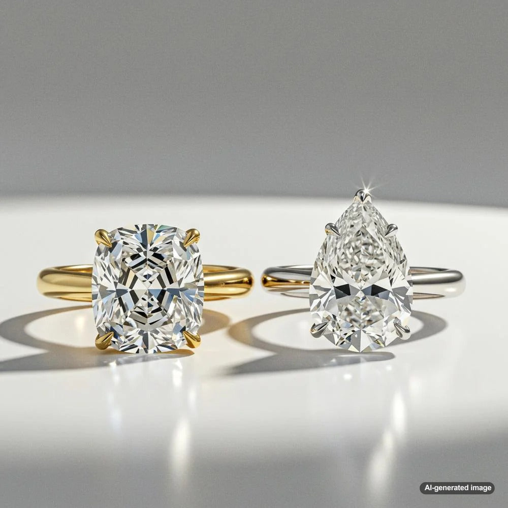 A stunning collection of engagement rings showcasing the evolution of designs from ancient times to modern styles.