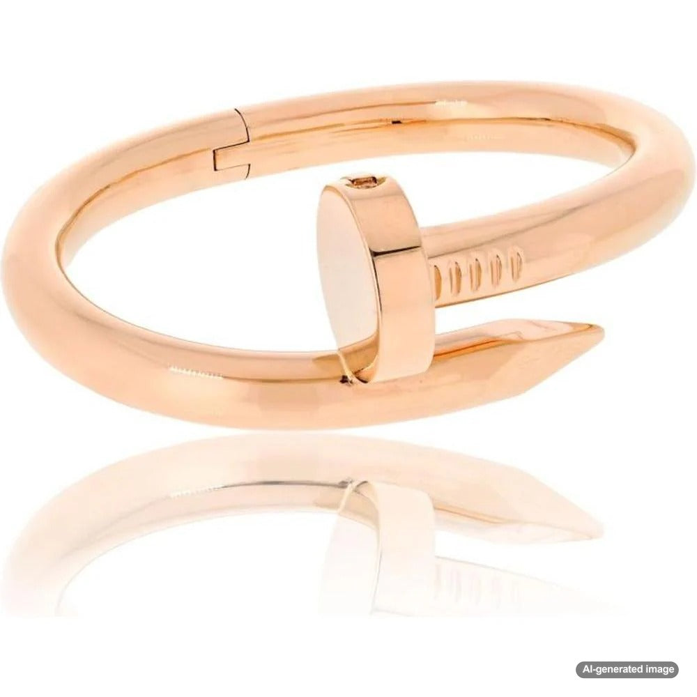Elegant rose gold jewelry collection featuring rings, bracelets, and necklaces