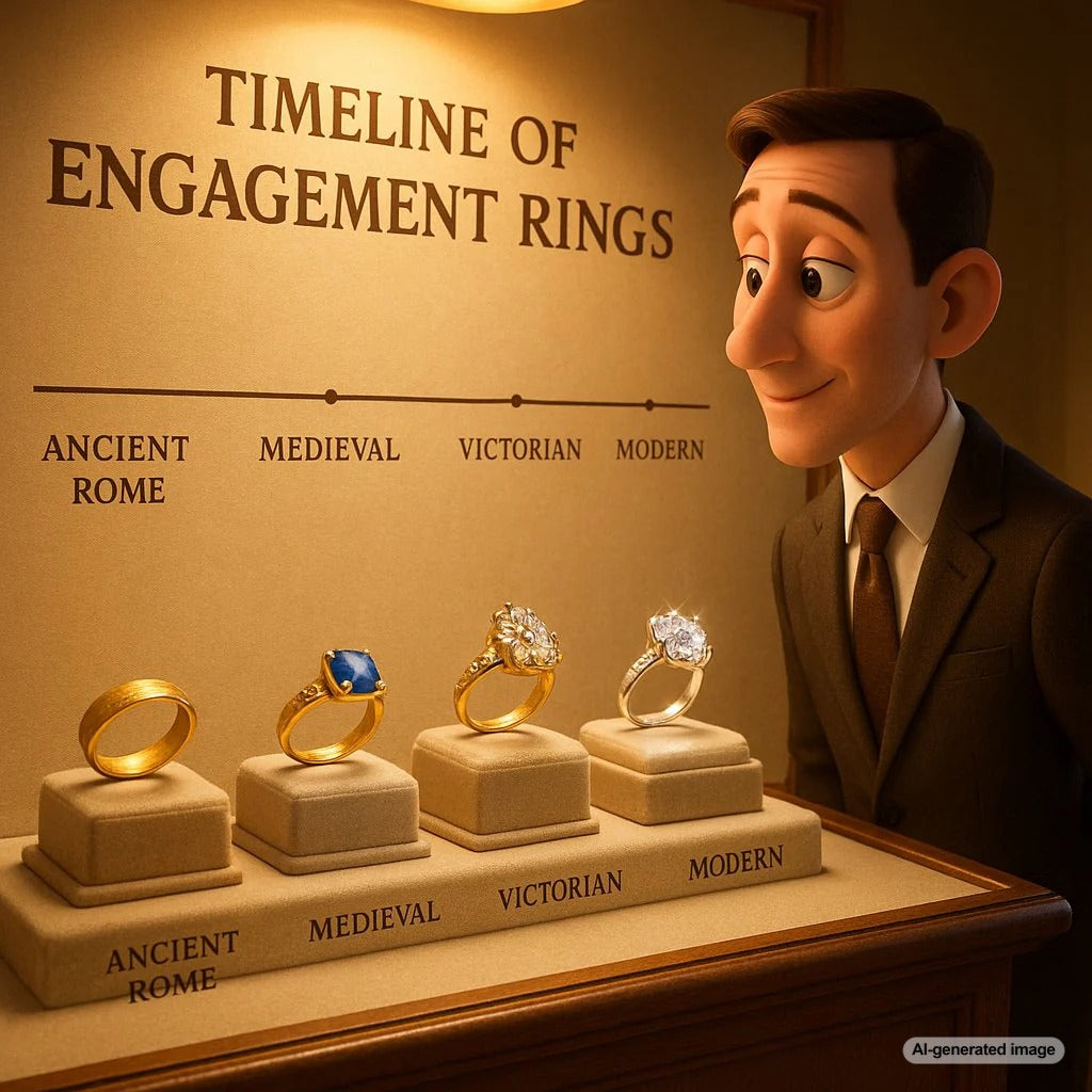 The evolution of engagement rings from ancient times to modern designs at Robinson's Jewelers